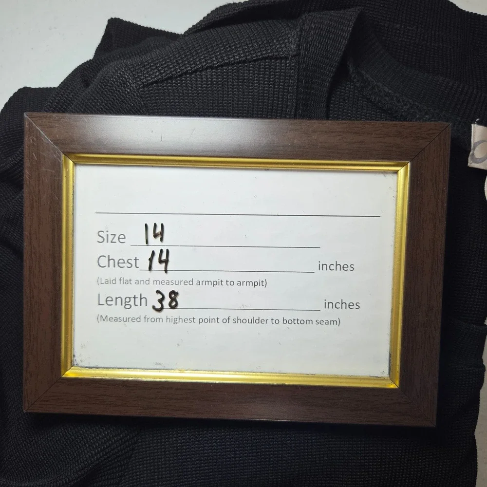 Dressbarn Womens Vintage Black Ribbed Knit Short Sleeve Sheath Dress Size 14‎